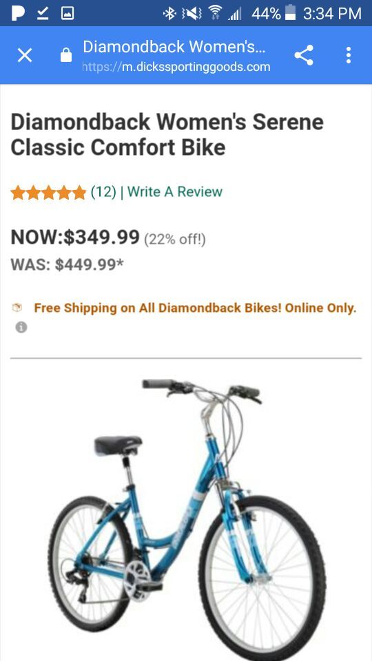 Diamondback Women S Serene Classic Comfort Bike For Sale In