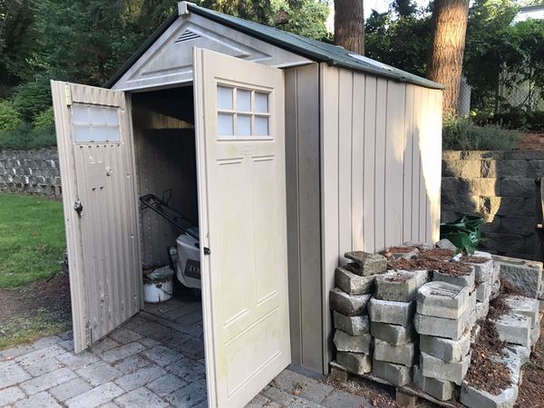 SALE PENDING : Used Rubbermaid 7 x 7 storage shed for Sale 