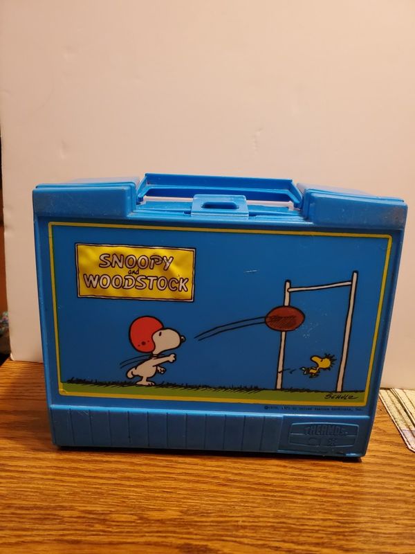 VINTAGE 19701971 SNOOPY AND WOODSTOCK PLASTIC LUNCH BOX NO THERMOS