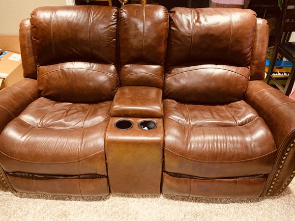 high quality top grain leather sofa