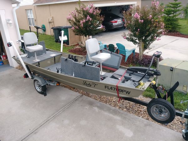 2015 tracker 14 Trooper Jon Boat converted to bass boat for Sale in ...