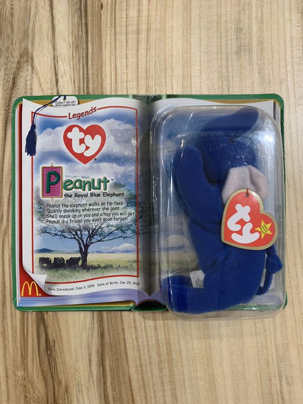 the royal blue elephant beanie baby