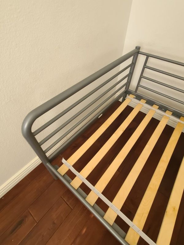 IKEA Twin Bed Frame Metal Daybed, Silver for Sale in Las Vegas, NV