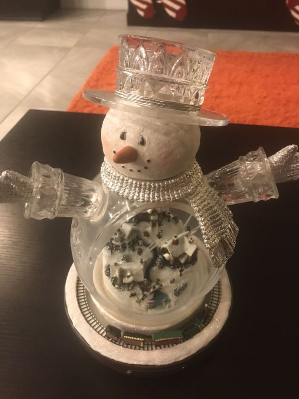 bradford exchange snowman with train
