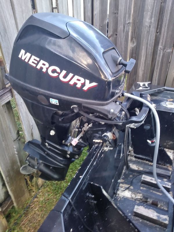 Aluminum jon boat 20 horsepower Mercury for Sale in West Palm Beach, FL ...