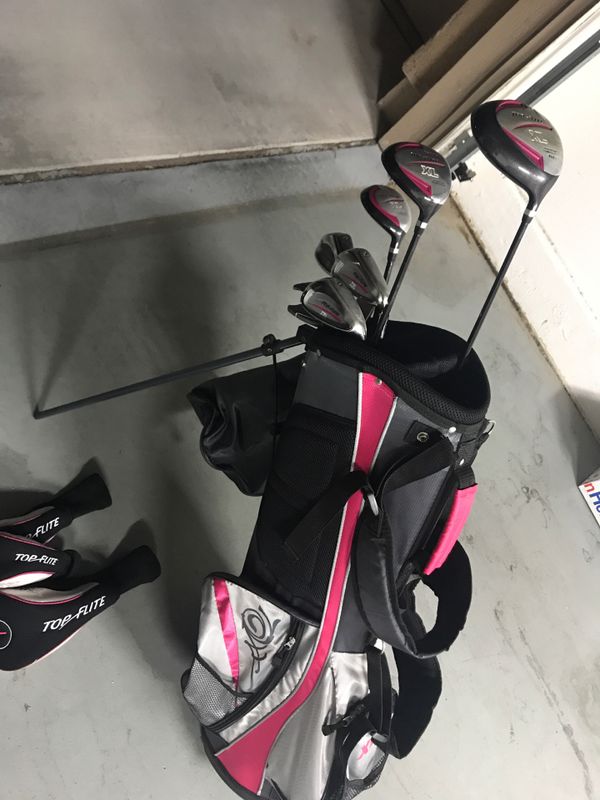 Women’s golf clubs, Top Flite XL, driver, fairway, 5hybrid, irons 9 & 7, sand wedge & putter