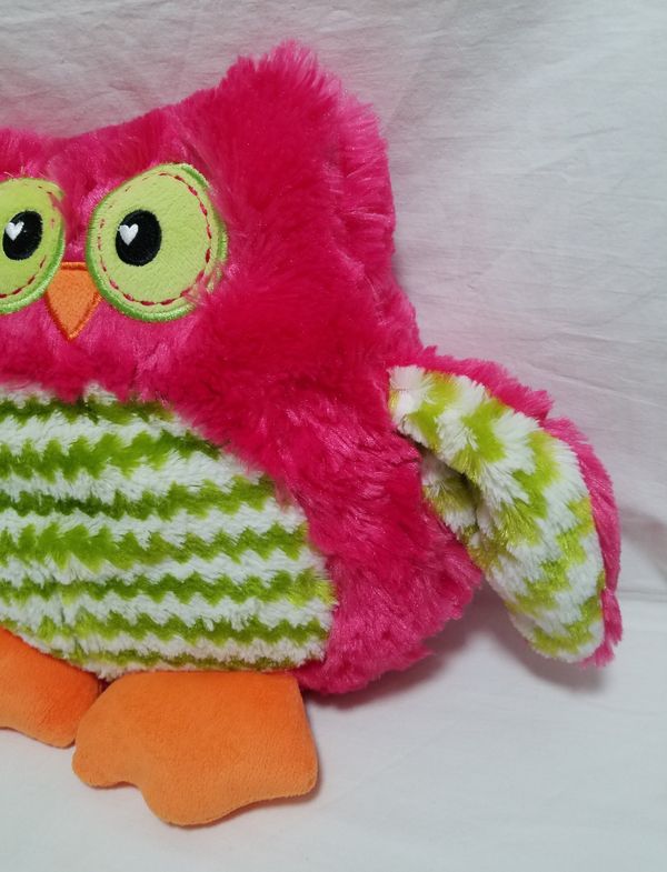 stuffed pink owl