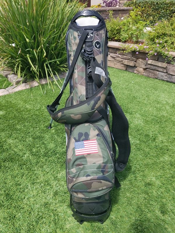 CALLAWAY XTT XTREME 6 WAY GOLF STAND BAG CAMOUFLAGE, BIRDIES FOR THE