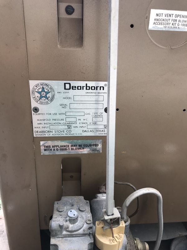 Dearborn Gas Heater For Sale In San Antonio TX OfferUp