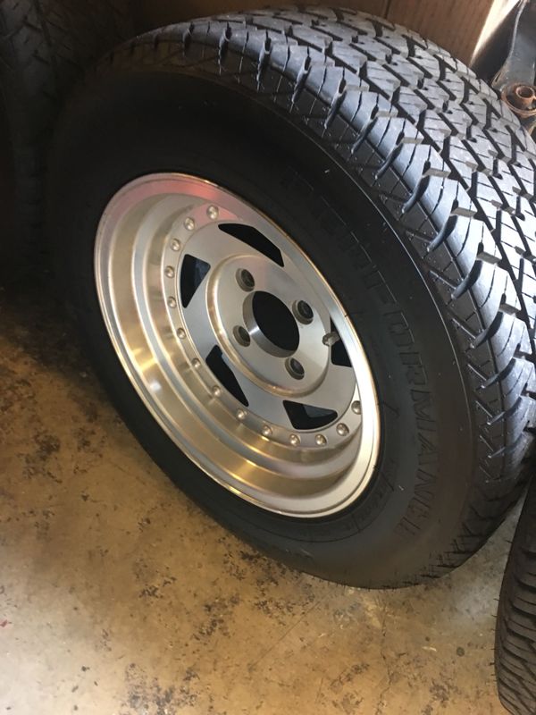 Cragar saw blade rims and new tires, 15x8. 4 lug Nissan for Sale in