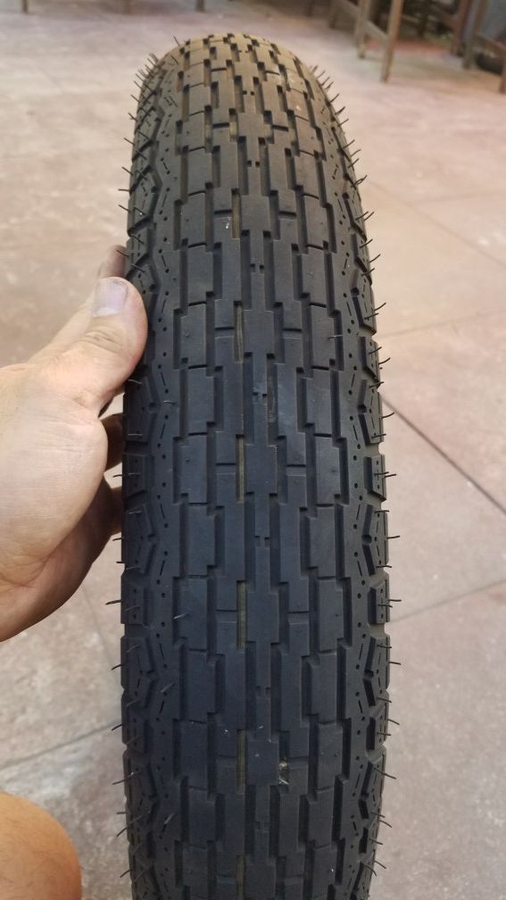 Vintage Motorcycle Front tires with good thread 19 inch wheel Honda CB