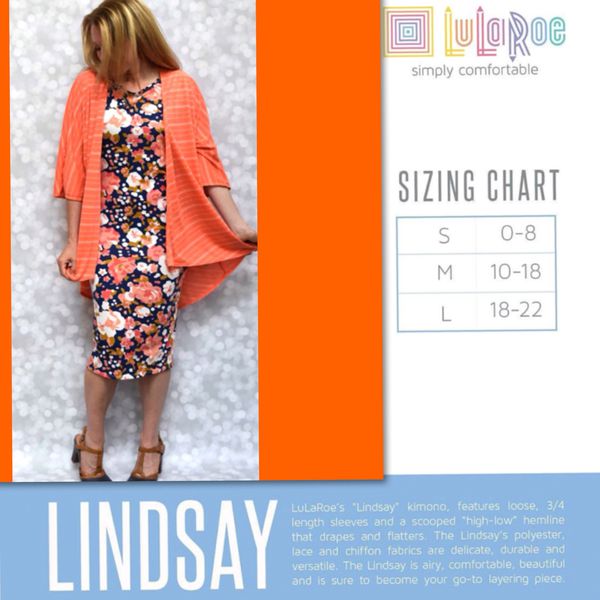 Lularoe Lindsay Kimono Size Chart