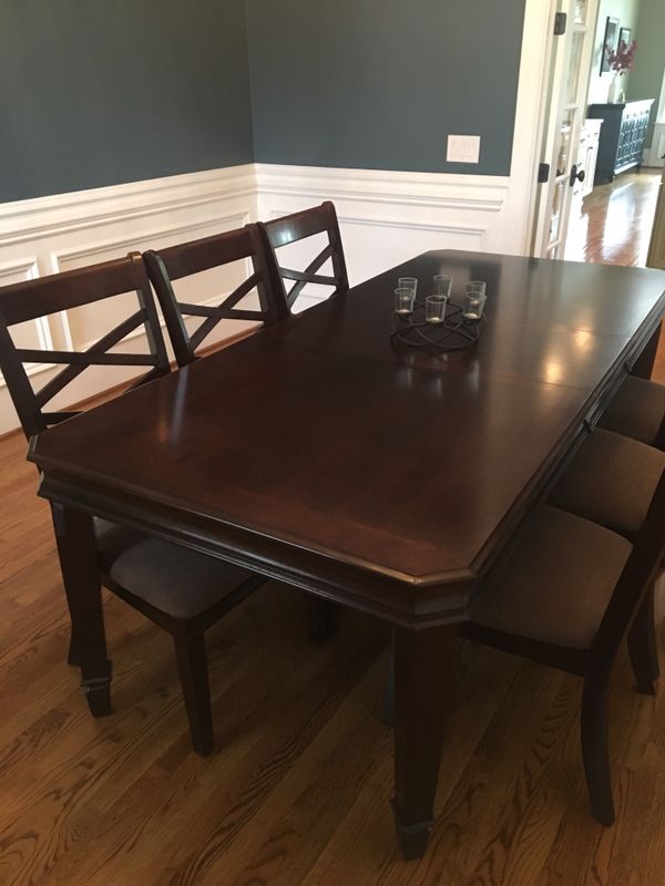 Ashley furniture Wooden dining table with chairs and solid wood coffee