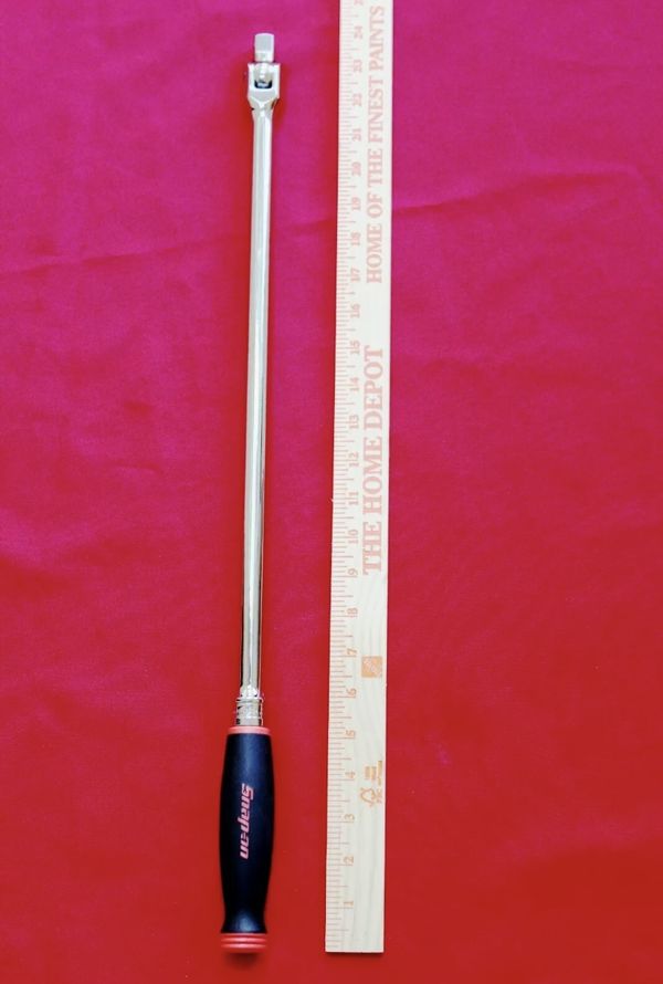 NEW SnapOn 1/2 Breaker Bar SHBB24 Swivel ½ Soft Grip Red Professional Technician Mechanic Tool