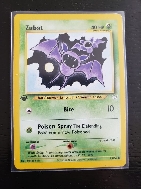 2000 Zubat Golbat Pokemon Card For Sale In Chula Vista CA OfferUp