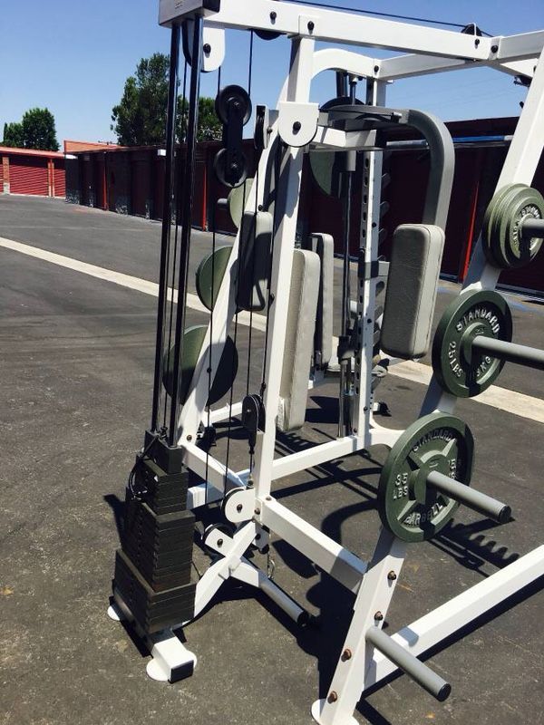 Key Fitness Smith machine w/ Olympic weights workout & gym equ. weight