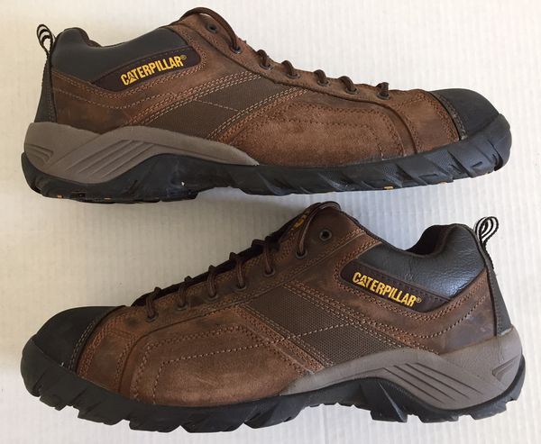 Caterpillar CAT Argon Composite Toe Brown Leather Work Shoes Boots Mens ...