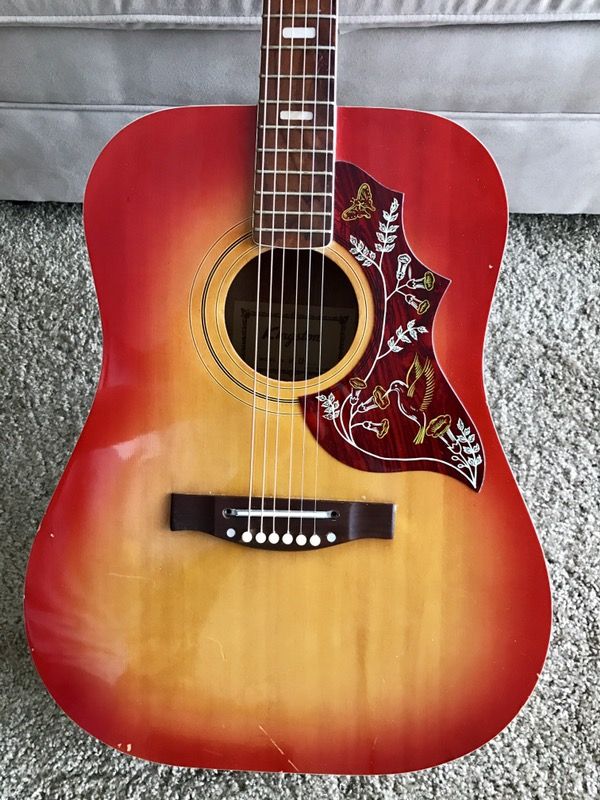 Kingston (Made by Cort) 1960s Hummingbird Acoustic Guitar for Sale in