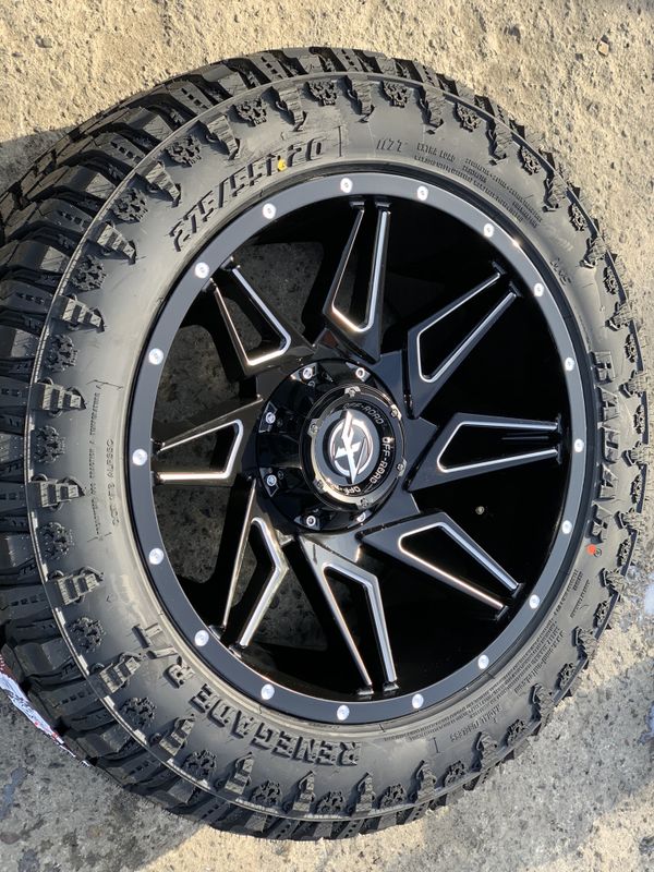 20x10 New Rims and mud tires 2755520 for sale 6 lug Chevy gmc Toyota
