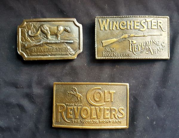 Vintage Winchester & Colt Brass Belt Buckles for Sale in Houston, TX - OfferUp