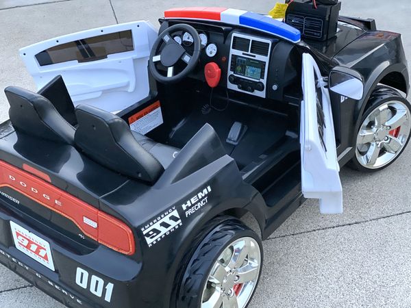 dodge charger police car ride on battery