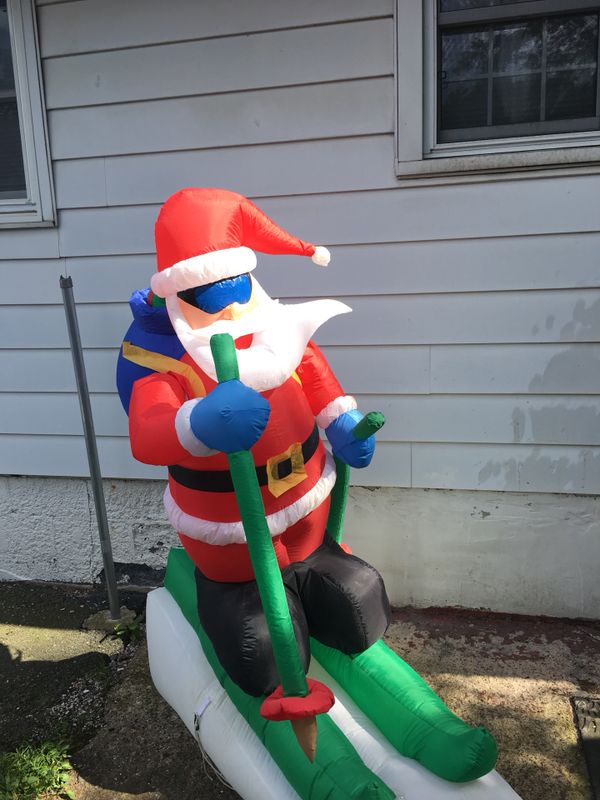 6ft animated santa with ski’s Christmas Airblown inflatable blow up for