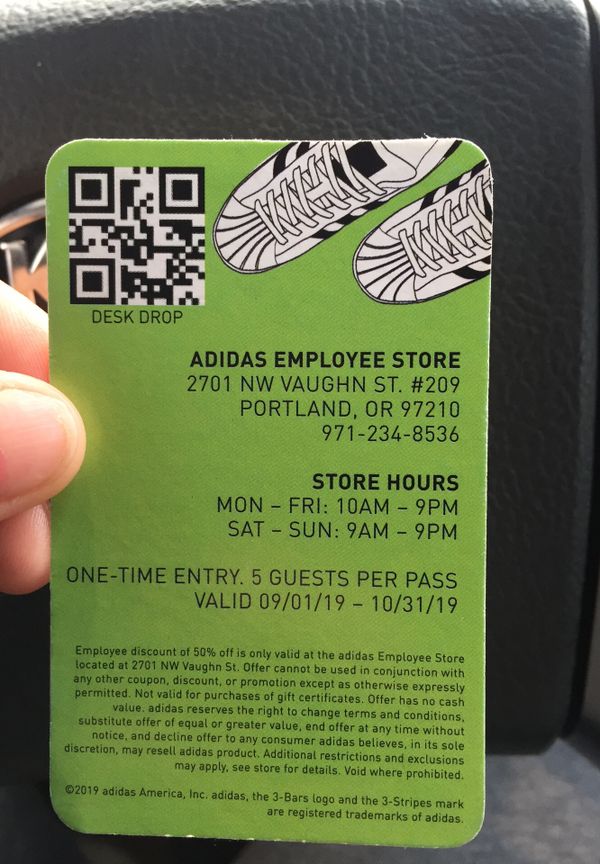 adidas employee store military pass