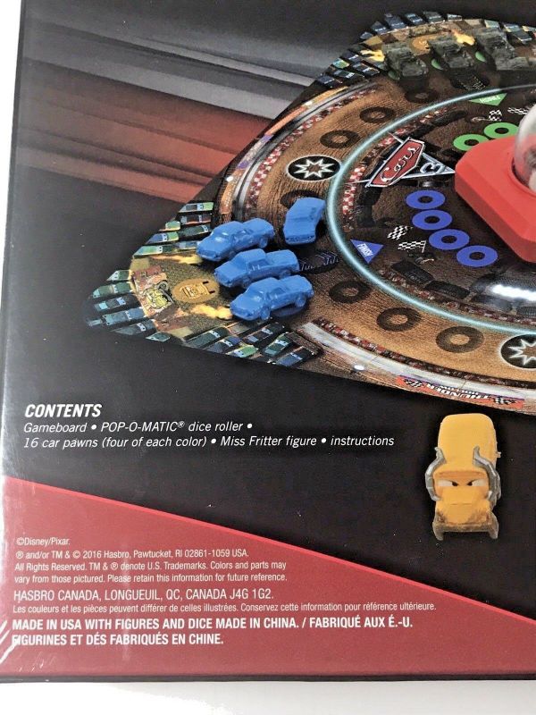 Disney Pixar Cars 3 TROUBLE Board Game with PopO Matic Dice Roller by