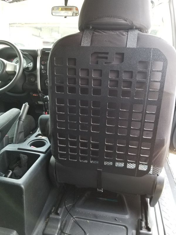 FJ Cruiser molle rack. Holds fishing, camping gear etc for