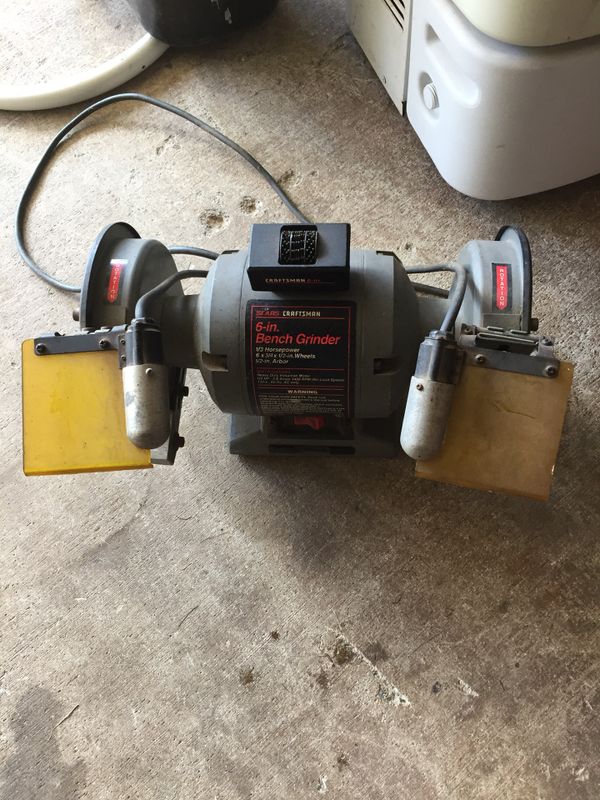 Sears / Craftsman 6" Bench Grinder Lighted Bench Grinder / 319.19062 / 1/3 HP / 1/2" Arbor for