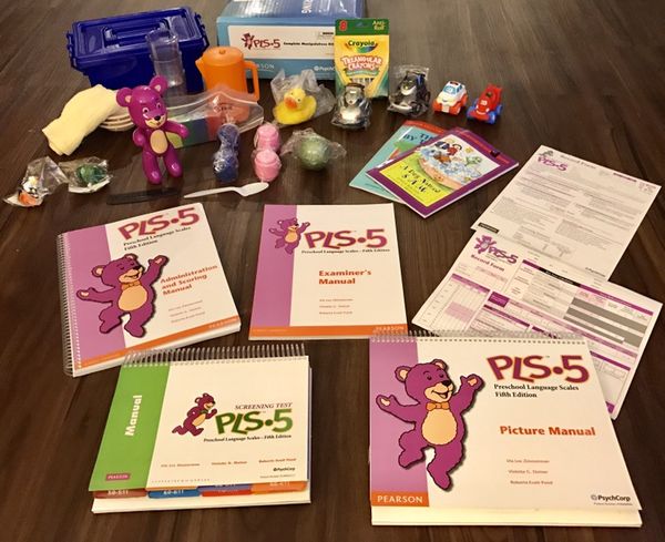 Used 2x only! Preschool Language Scale 5 Complete kit with