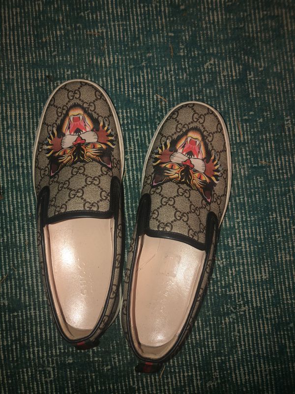 gucci denim slip on