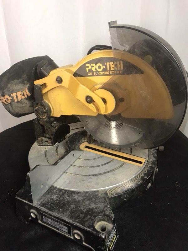 Pro Tech Compound Miter Saw 7203 8 1 4 Good Condition For Sale In Oh Us Offerup