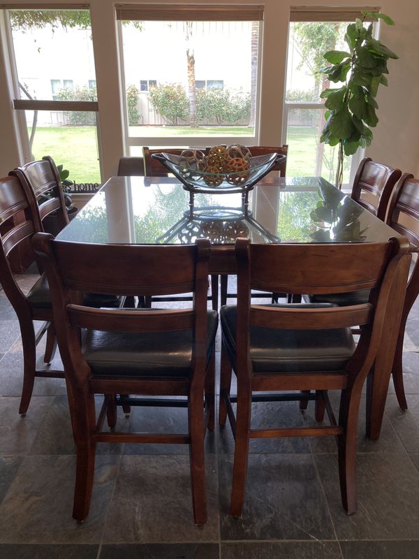 Counter Height Dining Table with 8 chairs for Sale in Bakersfield, CA ...