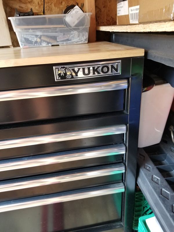YUKON roll away tool box work bench. BOX IS STILL AVAILABLE for Sale in