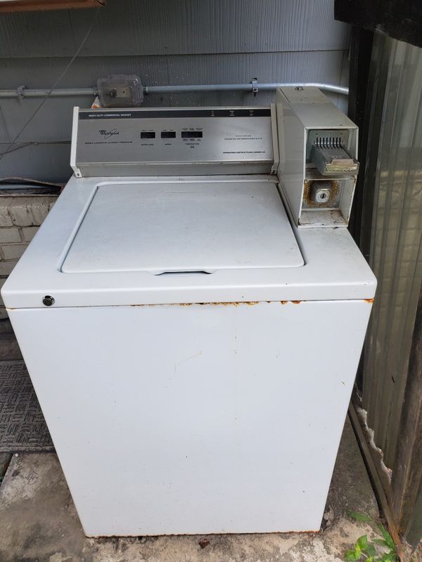 Whirlpool COMMERCIAL WASHER & Dryer Coin operated works well for Sale in Houston, TX OfferUp