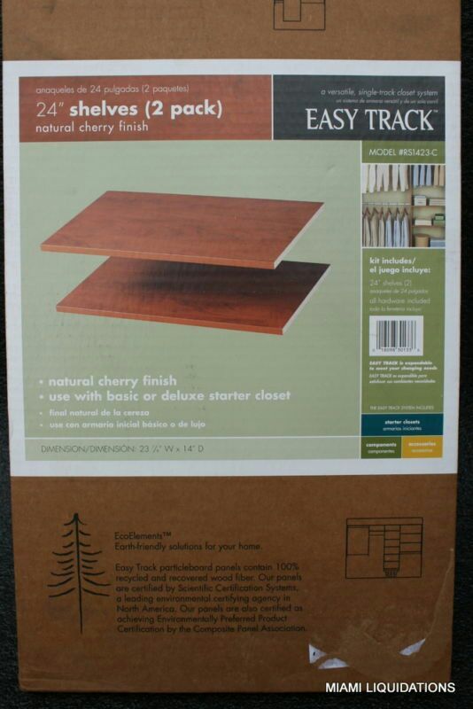 Easy Track Custom Closet 24 Shelves 2 Pack Rs1423 C Natural Easy Track Custom Closet 24 Shelves 2 Pack Rs1423 C Natural Wild Cherry Martha Stewart C4