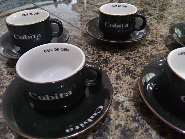 CUBITA Cafe de Cuba (Cuban Coffee) Set of 5 Cups & Plates. for Sale in ...