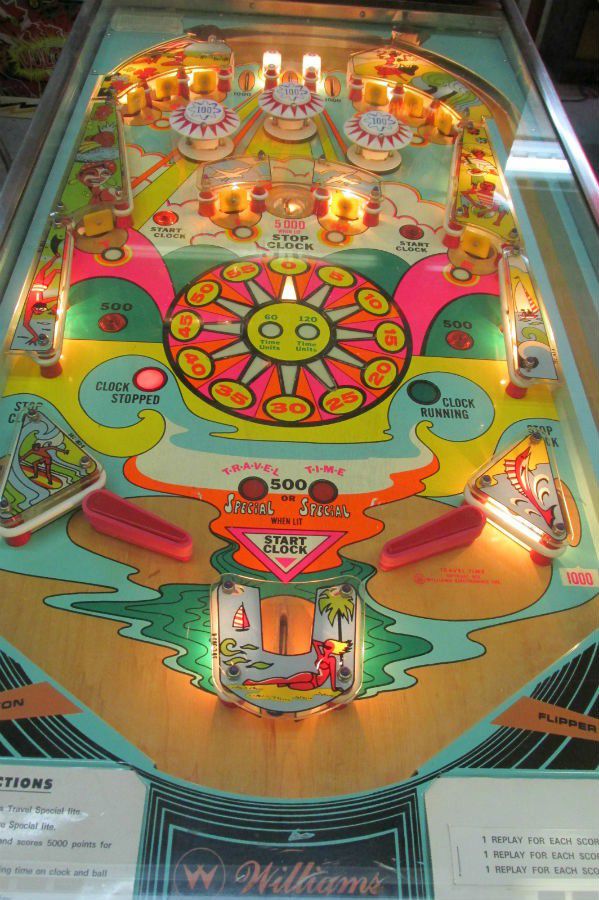 travel time pinball machine for sale