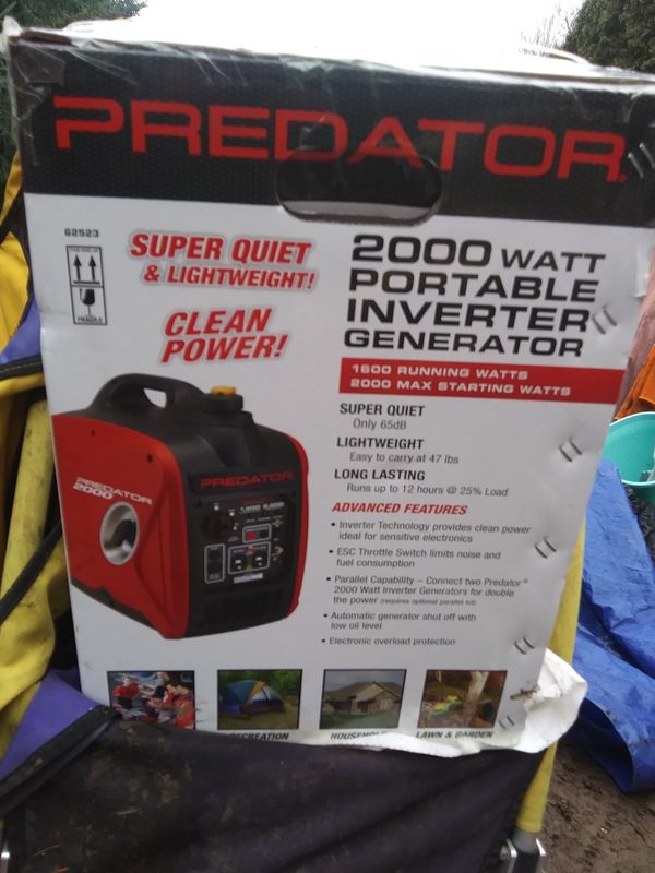 Predator 2000 watt generator for Sale in Portland, OR OfferUp