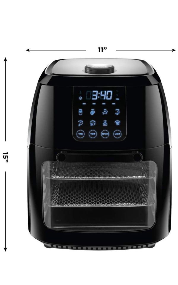 Chefman 6.3 Quart Digital Air Fryer+ Rotisserie, Dehydrator, Convection