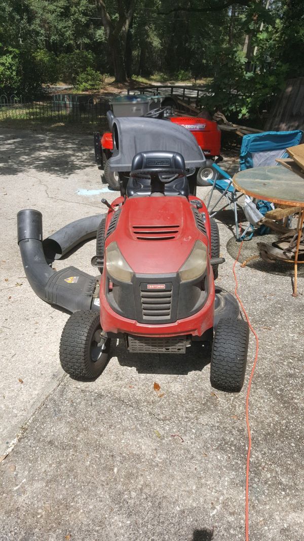 Small Riding Lawn Mower With Bagger : Used 2014 Craftsman Riding Lawn Mower - 46" Deck w/ Bagger ... : If you've decided to upgrade from a push lawn mower to a riding version, there are a few types to choose from: