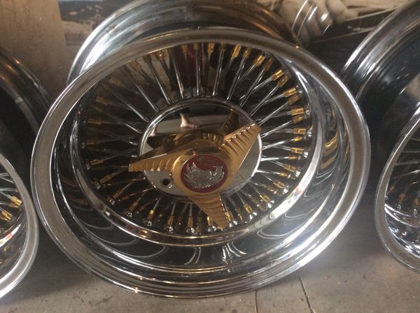 Roadster wire wheels 15x7 (USA) $450 for Sale in Elk Grove, CA - OfferUp