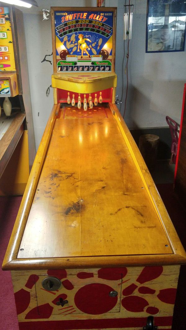 vintage shuffle bowling machine