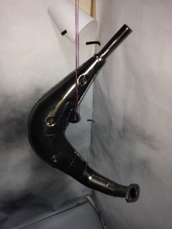 Motorized bicycle 66/80cc custom expansion chamber exhaust