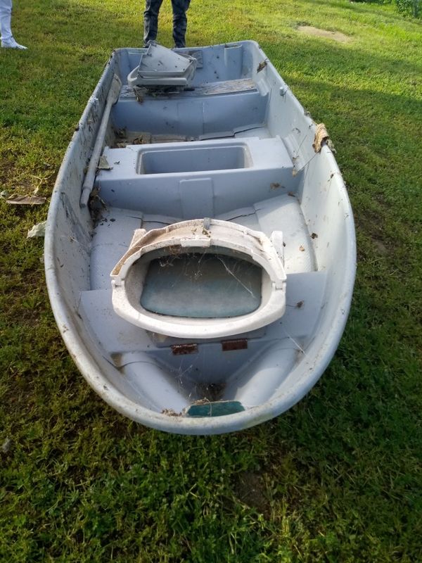 sears jon boat fiberglass 12.9 ft no leaks for sale in