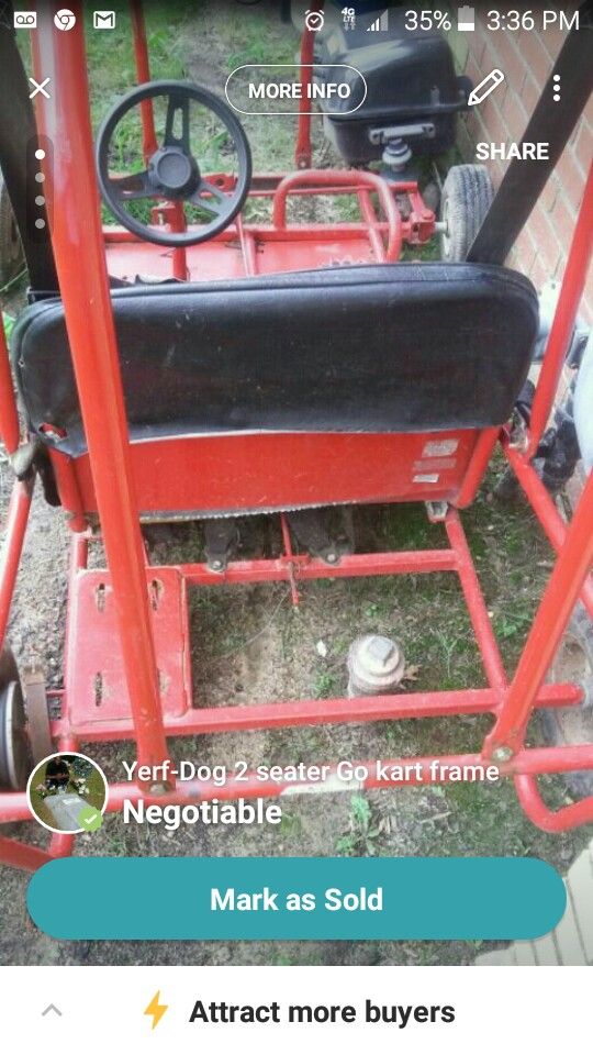 Two Seater Dawg Go Kart Frame Has No Rust For Sale In Hopewell Va