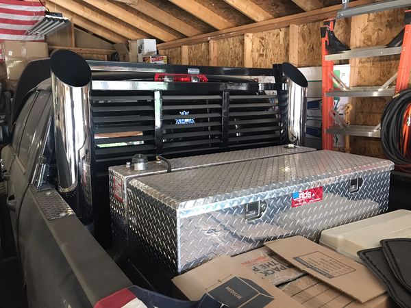 Truck accessories Fuel tank, exhaust stacks, headache rack for Sale in ...