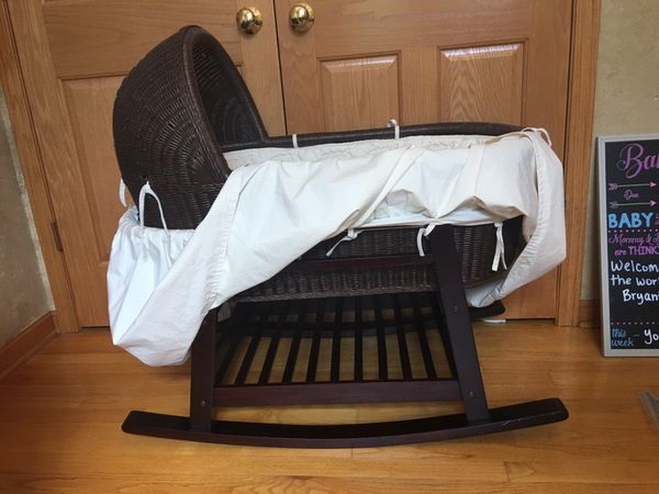 Land Of Nod Wicker Bassinet For Sale In St Charles Il Offerup