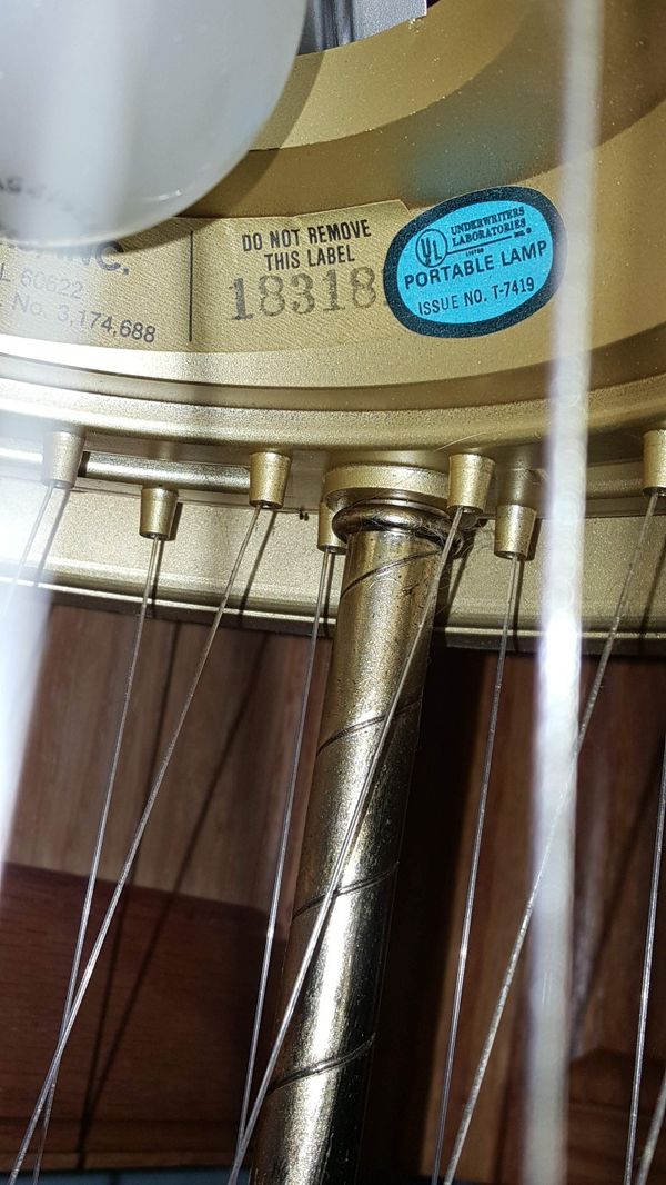 *EXCELLENT CONDITION VINTAGE* CREATORS INC. TABLETOP RAIN LAMP -GRIST